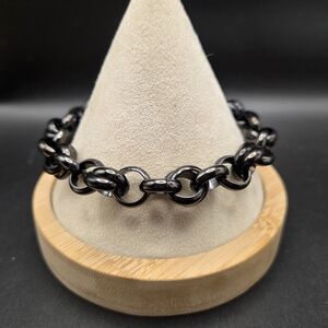 Black Stainless Steel Chain Link Bracelet
